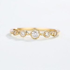 Vintage engagement ring Cluster engagement ring Women Wedding